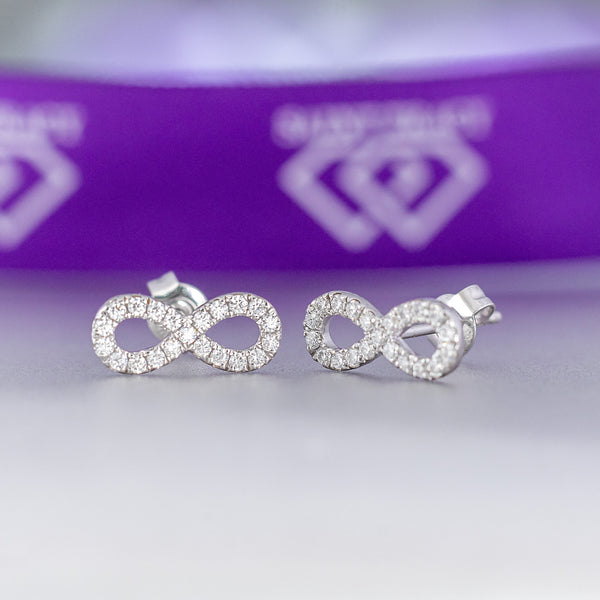 Charlotte 10Karat White Gold Moissanite Earring