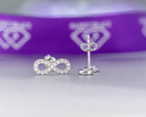 Charlotte 10Karat White Gold Moissanite Earring