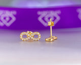 Charlotte 10Karat Yellow Gold Moissanite Earring