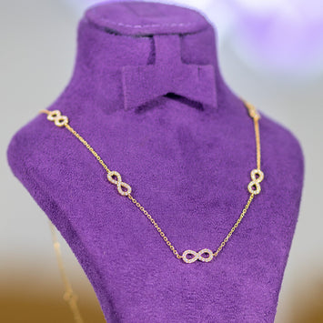 Charlotte 10Karat Yellow Gold Moissanite Necklace