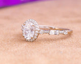 Elena Oval 18Karat White Gold Engagement Ring