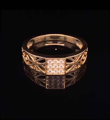 Freeda 10Karat Yellow Gold Diamond Engagement Ring