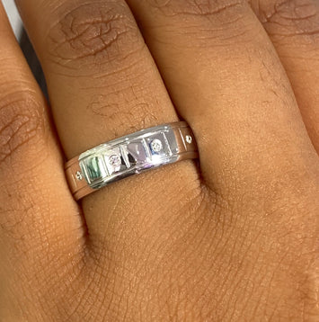 Martins 18Karat White Gold Diamond Wedding Band