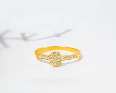 Hazel 18Karat Yellow Gold Diamond Engagement Ring/ Ghana