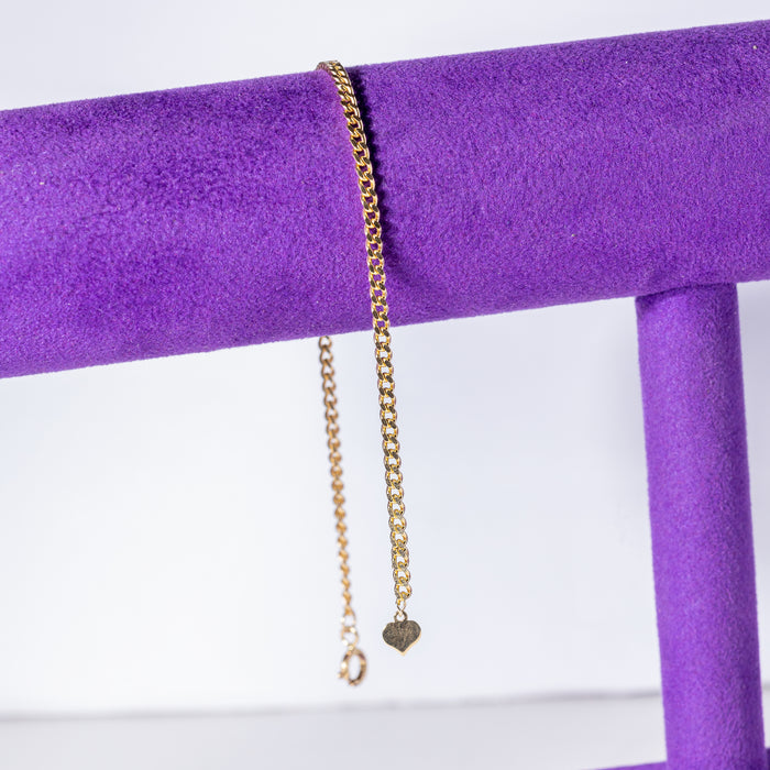Gift 18Karat Yellow Gold 1.5mm 22cm Bracelet