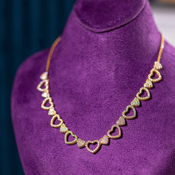 Quinn Necklace 10Karat Yellow Gold Moissanite Necklace