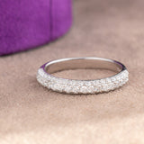 Lucia Moissanite Sterling Silver Wedding Band