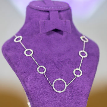 Isabella 10Karat White Gold Moissanite Necklace