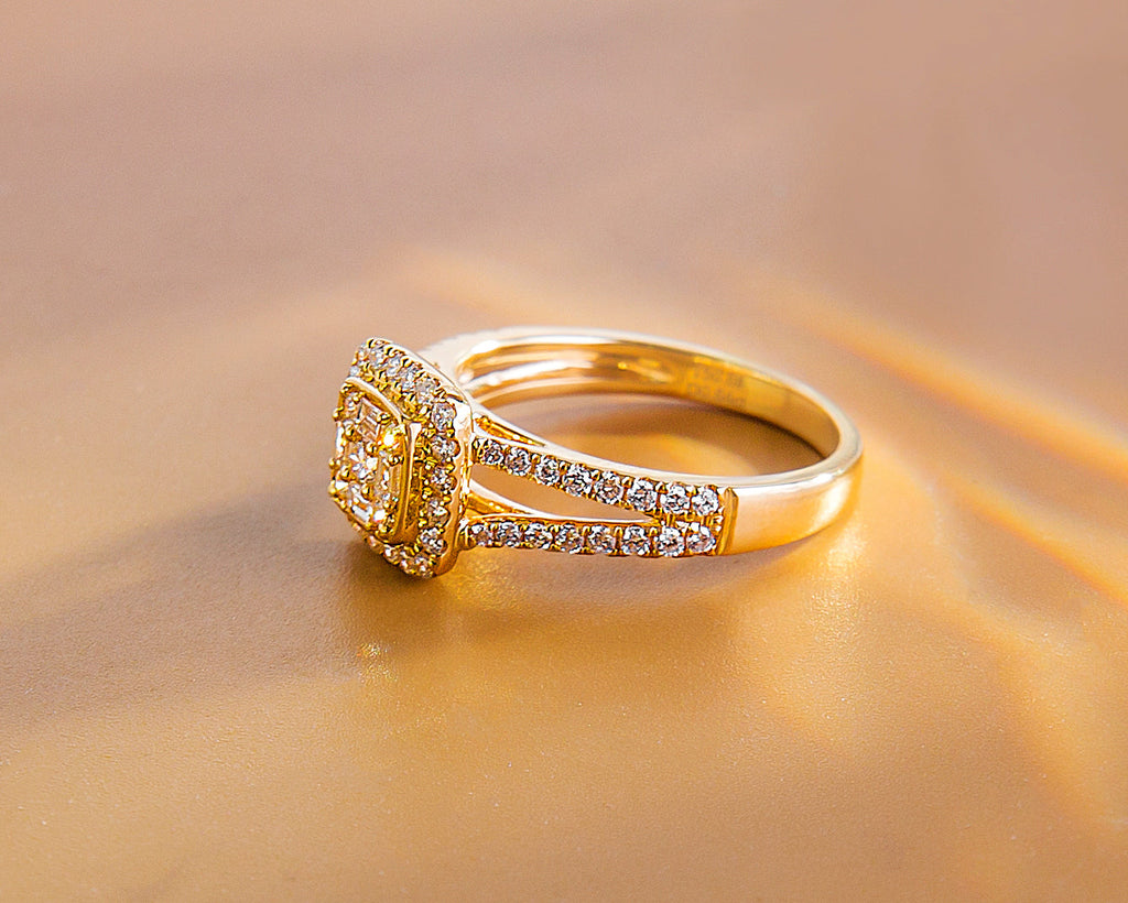 June 18Karat Yellow Gold Diamond Engagement Ring/ Ghana – Saint Tracy