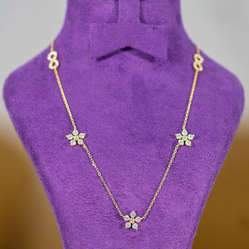 Lily 10Karat Yellow Gold Moissanite Necklace