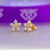 Luna 10Karat Yellow Gold Moissanite Earring