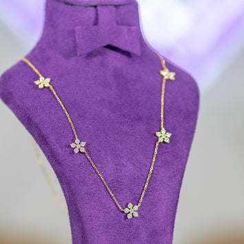 Luna 10Karat Yellow Gold Moissanite Necklace
