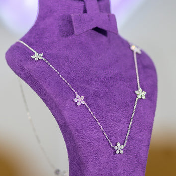 Luna 10Karat White Gold Moissanite Necklace