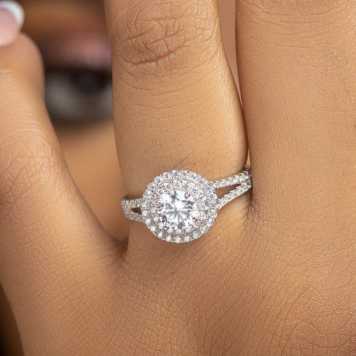 Sterling Silver Engagement Ring