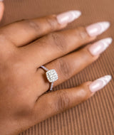 Rita 18Karat White Gold Diamond Engagement Ring/ Ghana