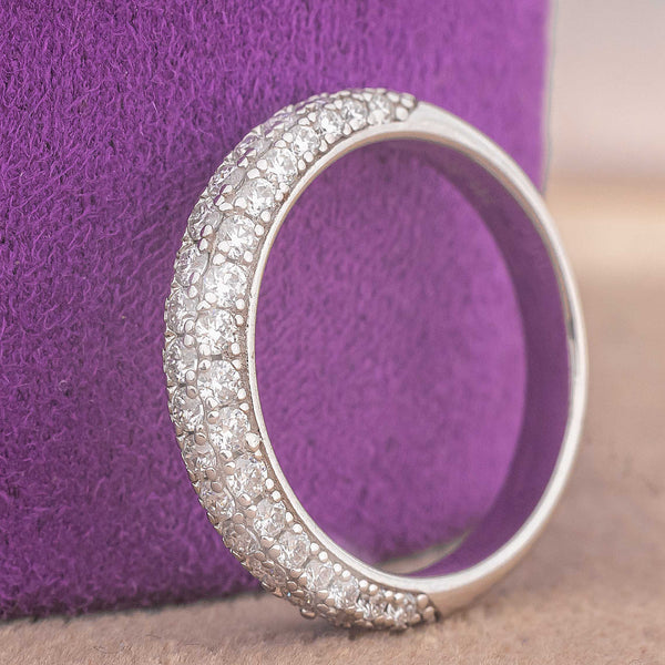 Silver Moissanite Band
