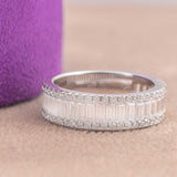 Silver Moissanite Band