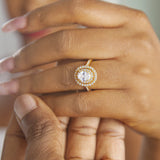 18Karat gold engagement ring Proposal rings