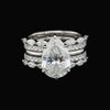 Willow Pear 10Karat White Gold Moissanite 2 in 1 Ring