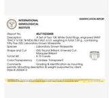 Willow Emerald 10Karat White Gold Moissanite 2 in 1 Ring