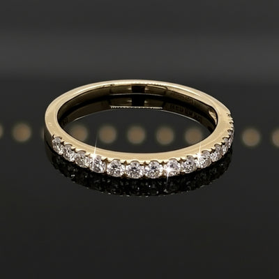 Brie 10Karat Yellow Gold Moissanite Wedding Band