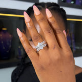 Willow Marquise 10Karat White Gold Moissanite 2 in 1 Ring