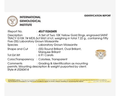 Willow Oval 10Karat Yellow Gold Moissanite 2 in 1 Ring