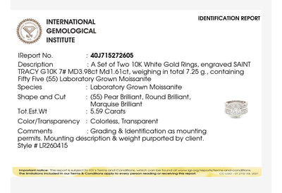 Willow Pear 10Karat White Gold Moissanite 2 in 1 Ring