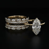 Willow Marquise 10Karat Yellow Gold Moissanite 2 in 1 Ring