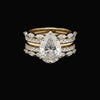 Willow Pear 10Karat Yellow Gold Moissanite 2 in 1 Ring
