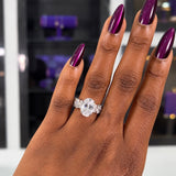 Lucy Oval Sterling Silver Engagement Ring