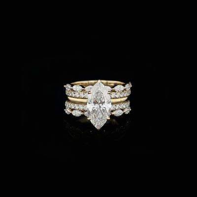 Willow Marquise 10Karat Yellow Gold Moissanite 2 in 1 Ring
