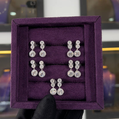 Peggy Moissanite Sterling Silver Earring