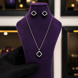 Dovie Moissanite Sterling Silver Necklace and Earring Set