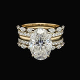 Willow Oval 10Karat Yellow Gold Moissanite 2 in 1 Ring