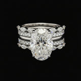 Willow Oval 10Karat White Gold Moissanite 2 in 1 Ring