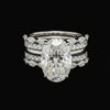 Willow Oval 10Karat White Gold Moissanite 2 in 1 Ring
