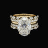 Willow Oval 10Karat Yellow Gold Moissanite 2 in 1 Ring