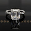 Joella Emerald 10Karat White Gold Moissanite Engagement Ring