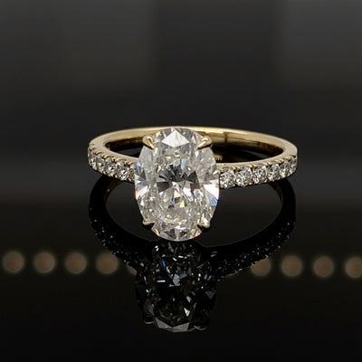 Joella Oval 10Karat Yellow Gold Moissanite Engagement Ring