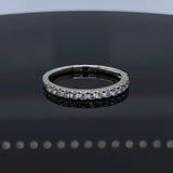 Brie 10Karat White Gold Moissanite Wedding Band