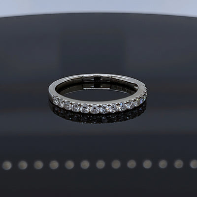 Brie 10Karat White Gold Moissanite Wedding Band