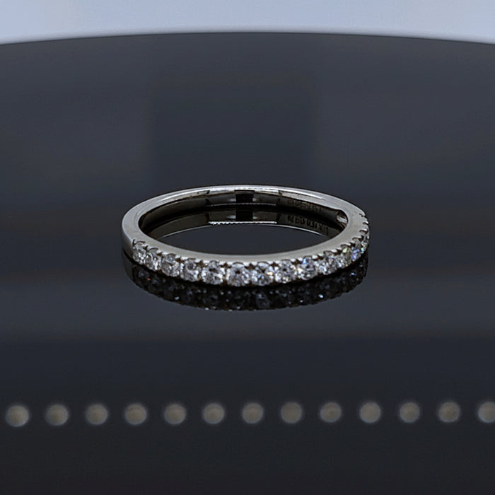 Brie 10Karat White Gold Moissanite Wedding Band