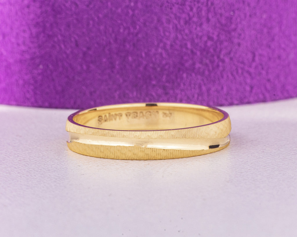 Ace 18Karat Yellow Gold Wedding Band – Saint Tracy