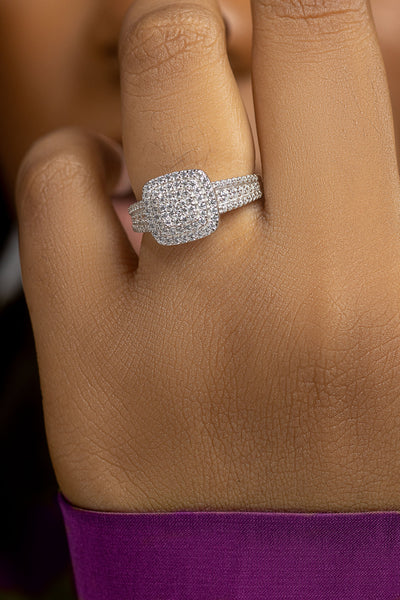 Amara Sterling Silver Engagement Ring/ Ghana