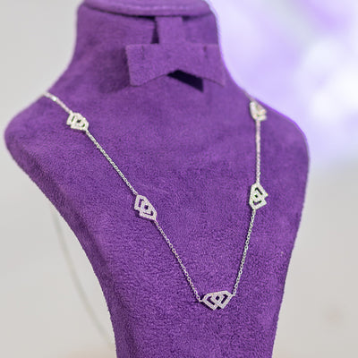 Amelia 10Karat White Gold Moissanite Necklace