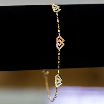Amelia 10Karat Yellow Gold Moissanite Bracelet