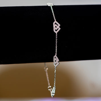 Amelia 10Karat White Gold Moissanite Bracelet