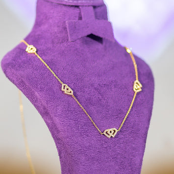 Amelia 10Karat Yellow Gold Moissanite Necklace