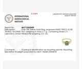 Liliana Oval 10Karat Yellow Gold Green Moissanite Engagement Ring